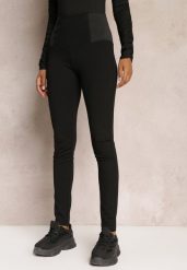 Czarne Legginsy High Waist z Szeroką Gumką w Talii Renume. Czarne legginsy damskie Renee, m, bez wzorów, z jeansu. Za 49.99 zł.