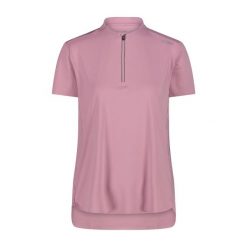 Damska koszulka z zamkiem błyskawicznym CMP. Czerwone koszulki damskie CMP, bez wzorów, bez kołnierzyka, bez ramiączek. Za 209.00 zł.