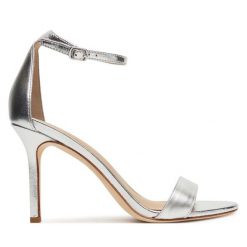 Sandały LAUREN RALPH LAUREN. Szare sandały damskie Lauren Ralph Lauren, bez wzorów, bez obcasa, na szpilce, bez zapięcia. Za 629.99 zł.