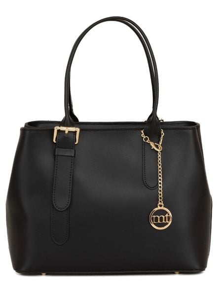 Mia Tomazzi Skórzana torebka w kolorze czarnym - 31 x 24 x 11 cm rozmiar: onesize. Czarne torebki klasyczne damskie Mia Tomazzi, z materiału, na ramię, bez dodatków. Za 319.13 zł.