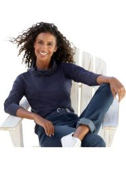 Heine Koszulka w kolorze granatowym rozmiar: 38. Niebieskie koszulki damskie Heine, bez wzorów, bez kołnierzyka, bez ramiączek. Za 34.99 zł.