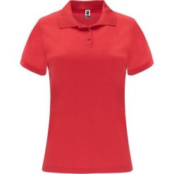 Damska Sportowa Koszulka Polo Z Krótkim Rękawem Monzha. Czerwone koszulki sportowe damskie ROLY, s, bez wzorów, bez ramiączek. Za 43.99 zł.