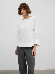 BGN Bluzka w kolorze białym rozmiar: 40. Białe bluzki damskie BGN, bez wzorów, bez kołnierzyka, bez ramiączek. Za 117.45 zł.