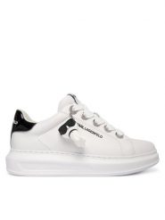 KARL LAGERFELD Sneakersy Kapri KL62536C Biały. Białe obuwie sportowe damskie KARL LAGERFELD, ze skóry, bez zapięcia. Za 949.99 zł.