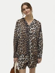 Vero Moda Koszula Josie 10315150 Brązowy Oversize. Brązowe koszule damskie Vero Moda, l, bez wzorów, z wiskozy, bez kołnierzyka, bez ramiączek. Za 99.99 zł.