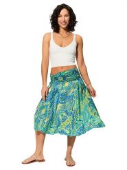 Aller Simplement Spódnica w kolorze zielono-niebieskim rozmiar: 34/36. Niebieskie spódnice damskie Aller Simplement, bez wzorów, midi. Za 56.99 zł.