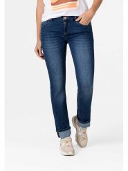 Timezone Dżinsy "Marah" - Slim fit - w kolorze granatowym rozmiar: W29/L34. Niebieskie jeansy damskie Timezone. Za 158.10 zł.