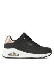 Skechers Sneakersy Uno Golden Air 177094 Czarny. Czarne obuwie sportowe damskie Skechers, ze skóry, bez zapięcia. Za 229.99 zł.