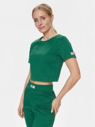 Guess T-Shirt Anneka Crop Tee V4RI02 KC2U2 Zielony Cropped Fit. Zielone t-shirty damskie Guess, xl, z aplikacjami, z syntetyku, bez kołnierzyka. Za 109.99 zł.