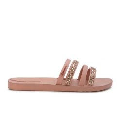 Klapki damskie Ipanema 83707 CHIC SLIDE FEM. Brązowe klapki damskie Ipanema, bez wzorów, z materiału, bez obcasa, bez zapięcia. Za 95.00 zł.