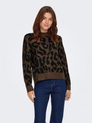 JDY Sweter w kolorze brązowym rozmiar: L. Brązowe swetry klasyczne damskie JDY, l, bez kołnierzyka. Za 149.66 zł.