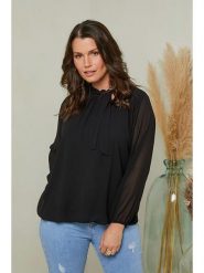 Curvy Lady Bluzka w kolorze czarnym rozmiar: 48/50. Czarne bluzki damskie Curvy Lady, bez wzorów, klasyczne, bez kołnierzyka, bez ramiączek. Za 143.90 zł.