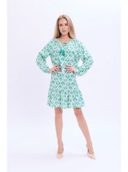 Marks & Spencer Sukienka w kolorze biało-turkusowym rozmiar: 40. Białe sukienki damskie Marks & Spencer, bez wzorów, bez ramiączek. Za 43.78 zł.