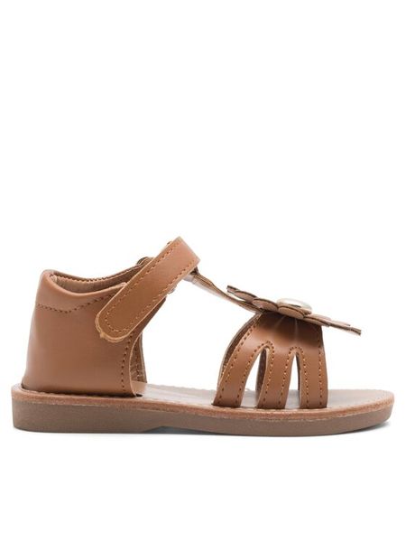 Nelli Blu Sandały CM220804-5 Brązowy. Brązowe sandały dziewczęce Nelli Blu, z syntetyku, bez obcasa, bez zapięcia. Za 49.99 zł.