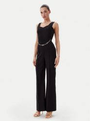 Rinascimento Kombinezon CFC0019844002 Czarny Regular Fit. Czarne sukienki damskie Rinascimento, bez wzorów, z syntetyku, bez ramiączek. Za 349.99 zł.