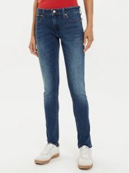 Wrangler Jeansy Spat 112357537 Niebieski Skinny Fit. Niebieskie jeansy damskie Wrangler, bez wzorów, z bawełny. Za 359.99 zł.
