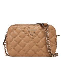 Torebka Guess. Brązowe torebki wieczorowe damskie Guess, z aplikacjami, bez dodatków. Za 399.99 zł.