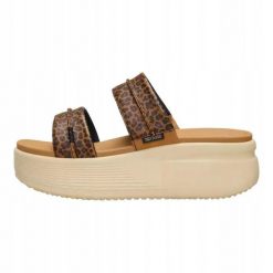 HeyDude Damskie Sandały Austin Slide Classic. Brązowe klapki damskie Hey dude, bez wzorów, z materiału, bez obcasa, bez zapięcia. Za 259.00 zł.