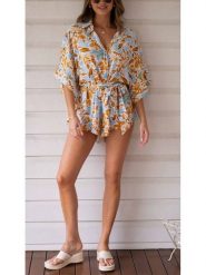 Milan Kiss Kombinezon w kolorze błękitnym rozmiar: L. Niebieskie kombinezony damskie Milan Kiss, l, bez wzorów, z tkaniny, bez kołnierzyka, bez ramiączek. Za 130.99 zł.