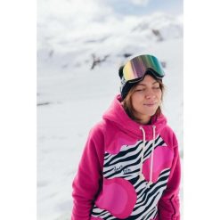 Bluza outdoorowa z kapturem damska DEEP TRIP Twix pink softshell. Czerwone bluzy damskie DEEP TRIP, na zimę, bez wzorów, z softshellu, z kapturem. Za 499.00 zł.
