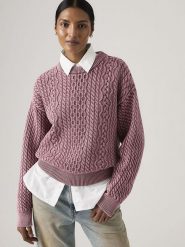 Levi's Sweter "Leilah" w kolorze różowym rozmiar: XS. Różowe swetry klasyczne damskie Levi's, s, z bawełny, bez kołnierzyka. Za 156.24 zł.