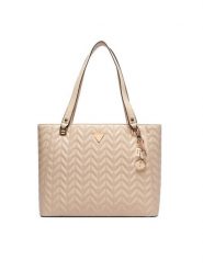Guess Torebka Stacey HWGG97 41250 Beżowy. Brązowe shopper bag Guess, z aplikacjami, ze skóry, bez dodatków. Za 607.99 zł.