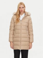 Tommy Hilfiger Płaszcz zimowy WW0WW43122 Beżowy Regular Fit. Brązowe kurtki damskie Tommy Hilfiger, na zimę, l, bez wzorów, z syntetyku, bez kaptura. Za 1,119.00 zł.