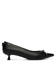 KARL LAGERFELD Czółenka Pasha KL30119A Czarny. Czarne czółenka damskie KARL LAGERFELD, bez wzorów, ze skóry, bez obcasa. Za 859.99 zł.