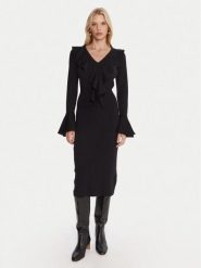 Luisa Spagnoli Sukienka dzianinowa Malimba 100110 Czarny Slim Fit. Czarne sukienki damskie Luisa Spagnoli, bez wzorów, z dzianiny, bez ramiączek. Za 2,149.00 zł.
