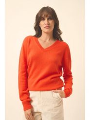 Just Cashmere Kaszmirowy sweter "Nora" w kolorze pomarańczowym rozmiar: L. Pomarańczowe swetry klasyczne damskie Just Cashmere, l, z kaszmiru, bez kołnierzyka. Za 391.59 zł.