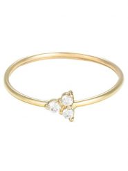 L instant d Or Złoty pierścionek "Mia" z cyrkoniami rozmiar: 56. Żółte pierścionki damskie L instant d Or, z cyrkonią, złote. Za 429.44 zł.