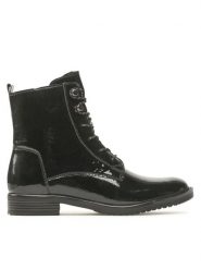 Lasocki Trzewiki WI23-DALIA3-09 Czarny. Czarne botki damskie Lasocki, z lakierowanej skóry, bez obcasa, na płaskiej podeszwie, bez zapięcia. Za 269.99 zł.