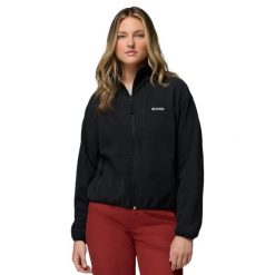 Bluza dresowa sportowa damska Sequoia Grove II FZ. Czarne bluzy damskie Columbia, xl, bez wzorów, z dresówki, bez kaptura. Za 249.99 zł.