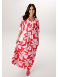 Aniston Sukienka w kolorze czerwono-jasnoróżowym rozmiar: 42. Czerwone sukienki damskie Aniston, bez wzorów, bez ramiączek. Za 217.99 zł.