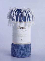 Ottoman Chusta hammam "Raute" w kolorze niebieskim - 190 x 105 cm rozmiar: onesize. Niebieskie chusty damskie Ottoman, bez wzorów, z bawełny. Za 65.99 zł.