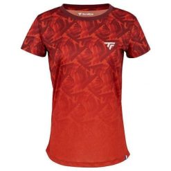 Koszulka T-Shirt tenisowa damska Tecnifibre X-Loop Tee. Czerwone bluzki damskie TECNIFIBRE, bez wzorów, sportowe, bez kołnierzyka, bez ramiączek. Za 249.00 zł.