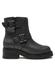 Clarks Botki Rebelle Buckle 26178889 Srebrny. Szare botki damskie Clarks, ze skóry, bez obcasa, na płaskiej podeszwie, bez zapięcia. Za 649.99 zł.