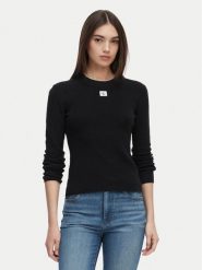 Calvin Klein Jeans Sweter LV047G309G Czarny Regular Fit. Czarne swetry klasyczne damskie Calvin Klein Jeans, m, z bawełny, bez kołnierzyka. Za 409.99 zł.