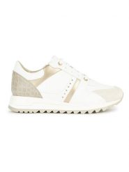 Geox Skórzane sneakersy "Tabelya" w kolorze złoto-białym rozmiar: 39. Białe obuwie sportowe damskie Geox, bez zapięcia. Za 298.67 zł.