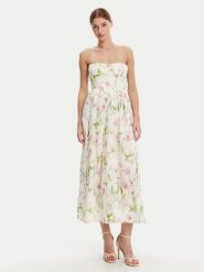 BARDOT Sukienka koktajlowa 58164DB3 Biały Regular Fit. Białe sukienki damskie Bardot, bez wzorów, wizytowe, bez ramiączek. Za 469.99 zł.