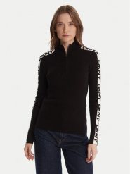 DKNY Sweter P5MSAY01 Czarny Slim Fit. Czarne swetry klasyczne damskie DKNY, l, z wiskozy, bez kołnierzyka. Za 399.99 zł.