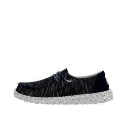 HEYDUDE Damskie Mokasyny Wendy Sox. Niebieskie mokasyny damskie Hey dude, z materiału, bez obcasa. Za 179.00 zł.