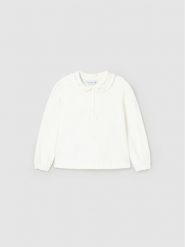 Mayoral Bluzka 104 Écru Regular Fit. Bluzki i koszule dziewczęce Mayoral, bez wzorów, z bawełny, bez kołnierzyka, bez ramiączek. Za 79.99 zł.