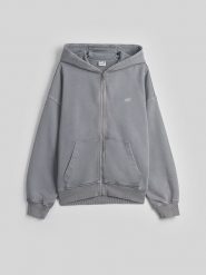 4F Bluza dresowa oversize z kapturem damska - szara S. Szare kardigany damskie 4F, s, bez wzorów, z dresówki. Za 199.99 zł.
