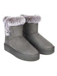 ISLAND BOOT Botki zimowe "Mooseland" w kolorze szarym rozmiar: 41. Szare botki damskie Island Boot, na zimę, bez obcasa, bez zapięcia. Za 173.99 zł.