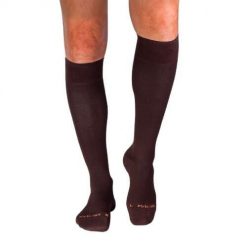 Długie skarpety uciskowe 3/4 z bawełny merceryzowanej brązowe. Brązowe skarpetki damskie OEM, bez wzorów, z bawełny. Za 87.79 zł.