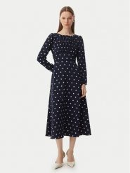 Rinascimento Sukienka koktajlowa CFC0129307003 Granatowy Regular Fit. Niebieskie sukienki damskie Rinascimento, bez wzorów, z syntetyku, wizytowe, bez ramiączek. Za 709.99 zł.