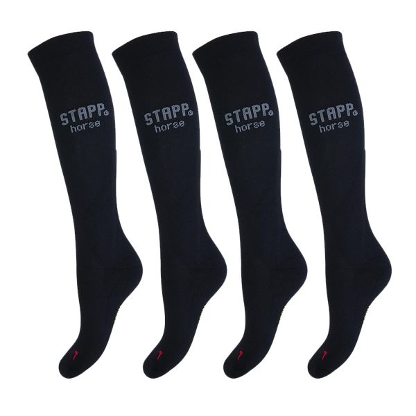 Skarpety jeździeckie STAPP Compression Czarny/Szary. Czarne skarpetki damskie STAPP HORSE, bez wzorów, z materiału. Za 318.99 zł.