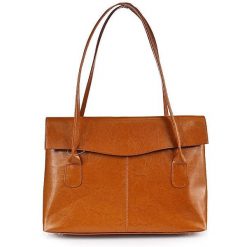 Torebka skórzana damska DAN-A T49 camel. Brązowe torebki klasyczne damskie DAN-A, ze skóry, bez dodatków. Za 399.99 zł.