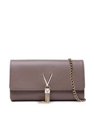 Valentino Torebka Divina VBS1R401G Beżowy. Brązowe torebki wieczorowe damskie Valentino, bez wzorów, ze skóry, bez dodatków. Za 336.00 zł.
